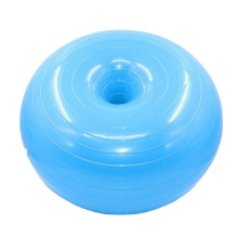 2021 New Design Gym Fitness Equipment Inflatable Anti Burst Donut PVC Yoga Ball With Air Pump